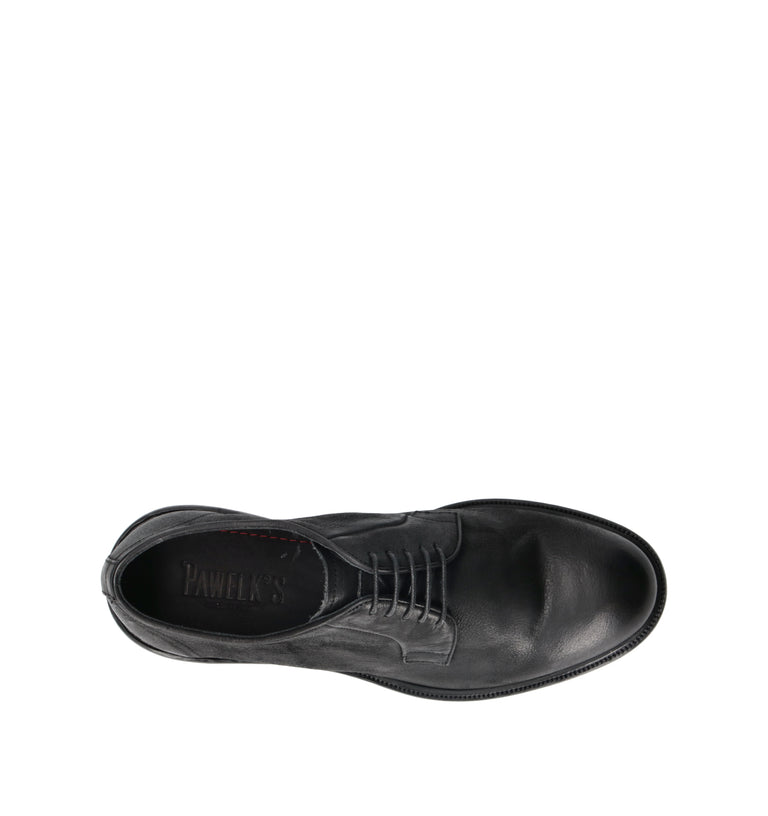 PAWELK'S Stringata uomo nera in pelle