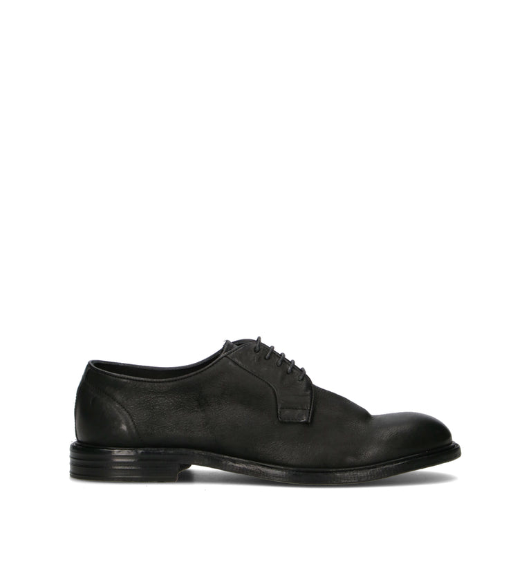 PAWELK'S Stringata uomo nera in pelle