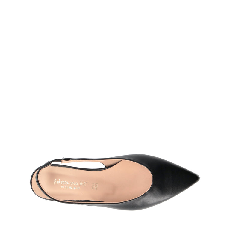 REBECCA VAN DIK Slingback donna nera