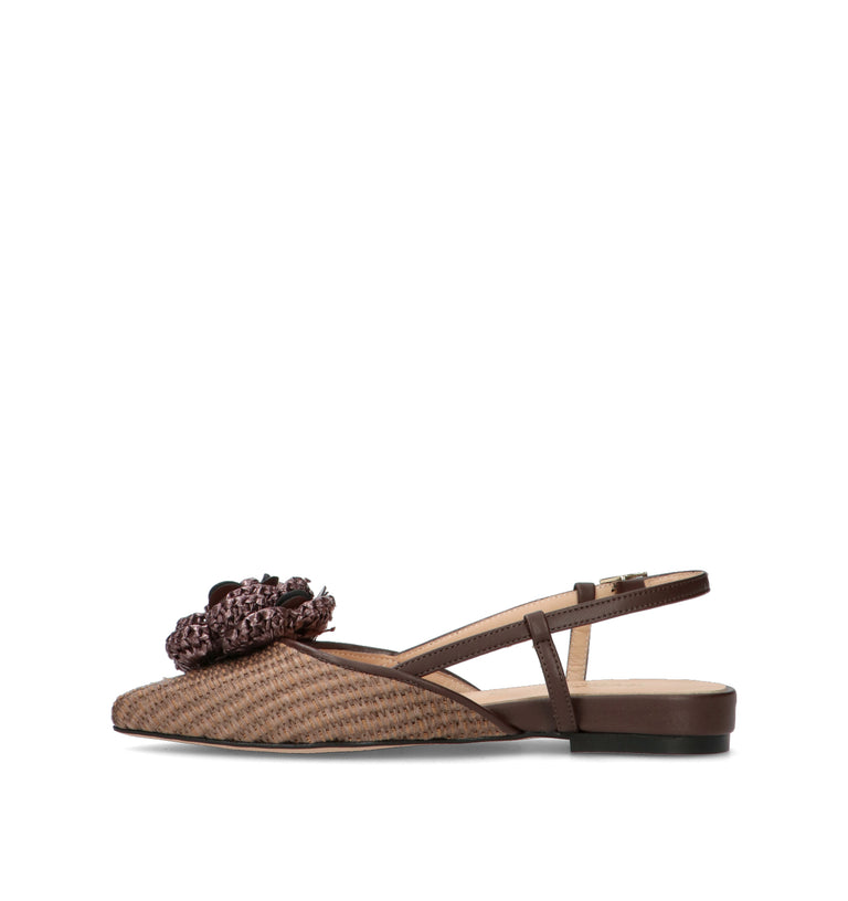 REBECCA VAN DIK Slingback donna testa di moro