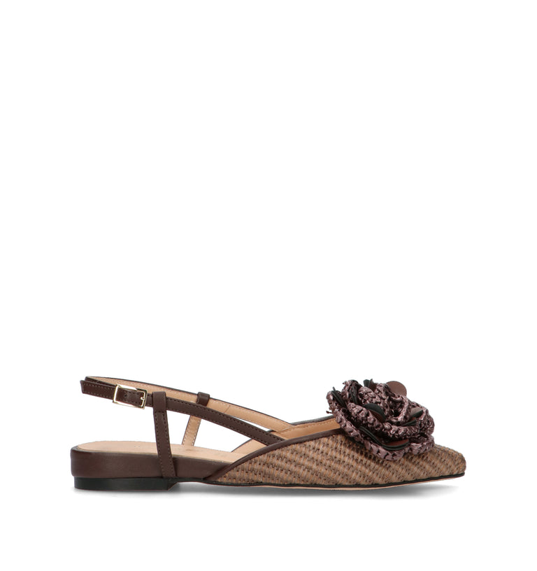 REBECCA VAN DIK Slingback donna testa di moro