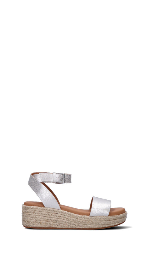 CLARKS ESSENTIALS Zeppa donna argento in pelle