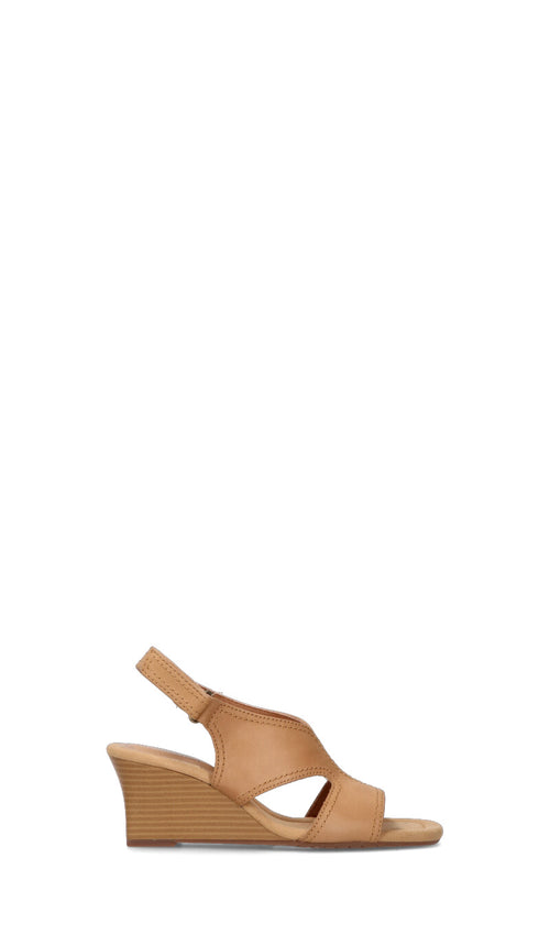 CLARKS ESSENTIALS Sandalo donna marrone in pelle
