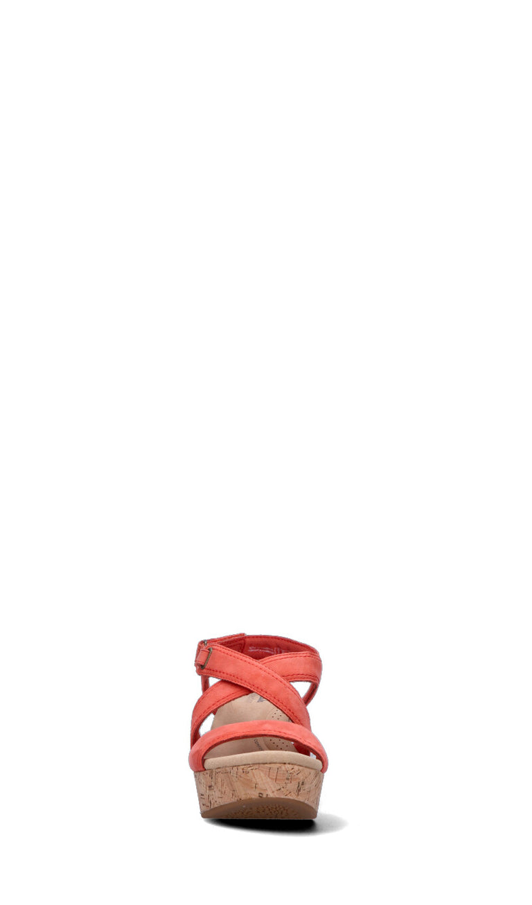 CLARKS ORIGINALS Sandalo donna rosso in suede