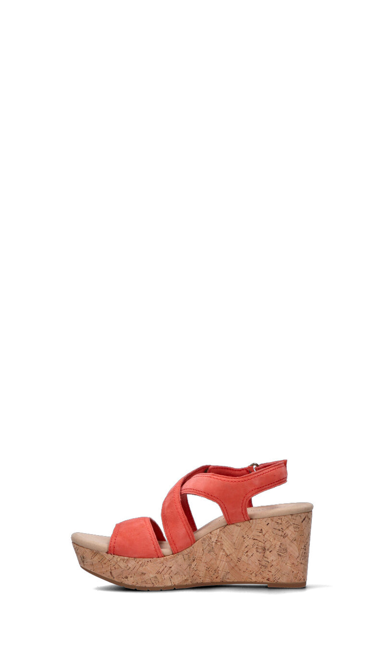 CLARKS ORIGINALS Sandalo donna rosso in suede