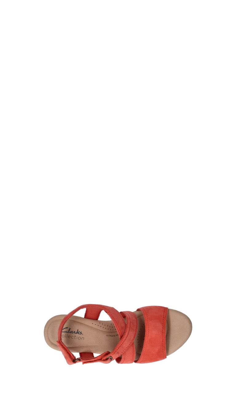 CLARKS ORIGINALS Sandalo donna rosso in suede