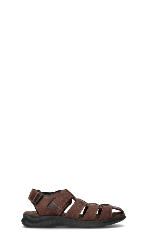 CLARKS ESSENTIALS Sandalo uomo marrone in pelle