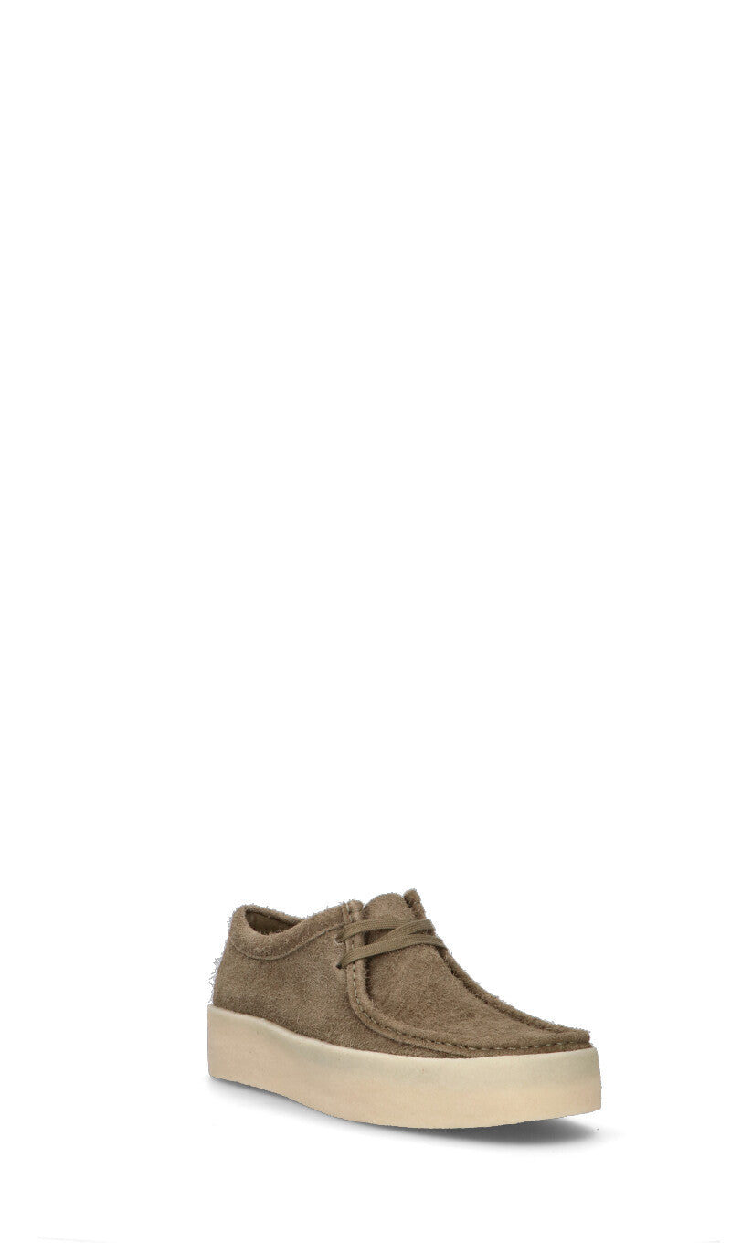 CLARKS ORIGINALS WALLABEE CUP stringata uomo khaki in suede