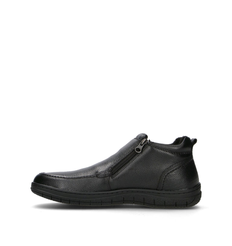 VALLEVERDE Scarpa comfort uomo nera in pelle