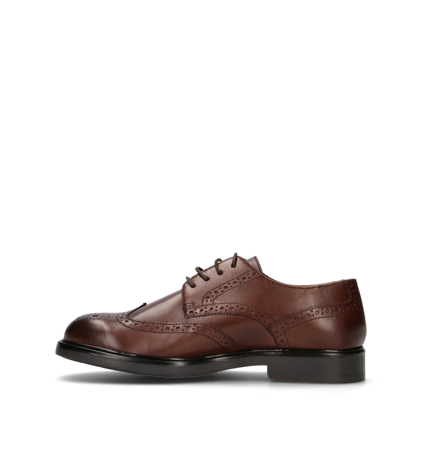 VALLEVERDE Stringata uomo marrone in pelle