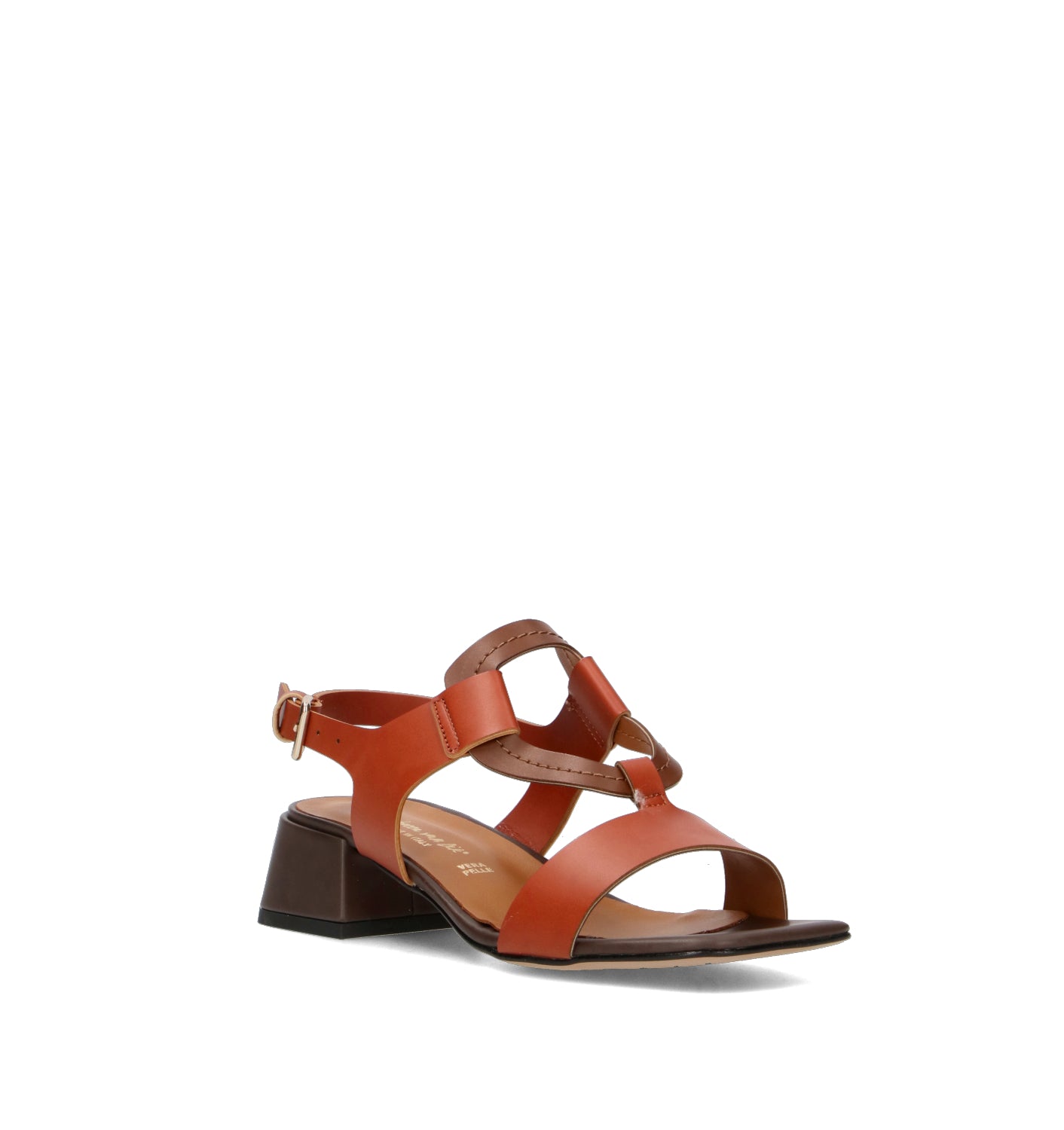 REBECCA VAN DIK Sandalo donna marrone in pelle