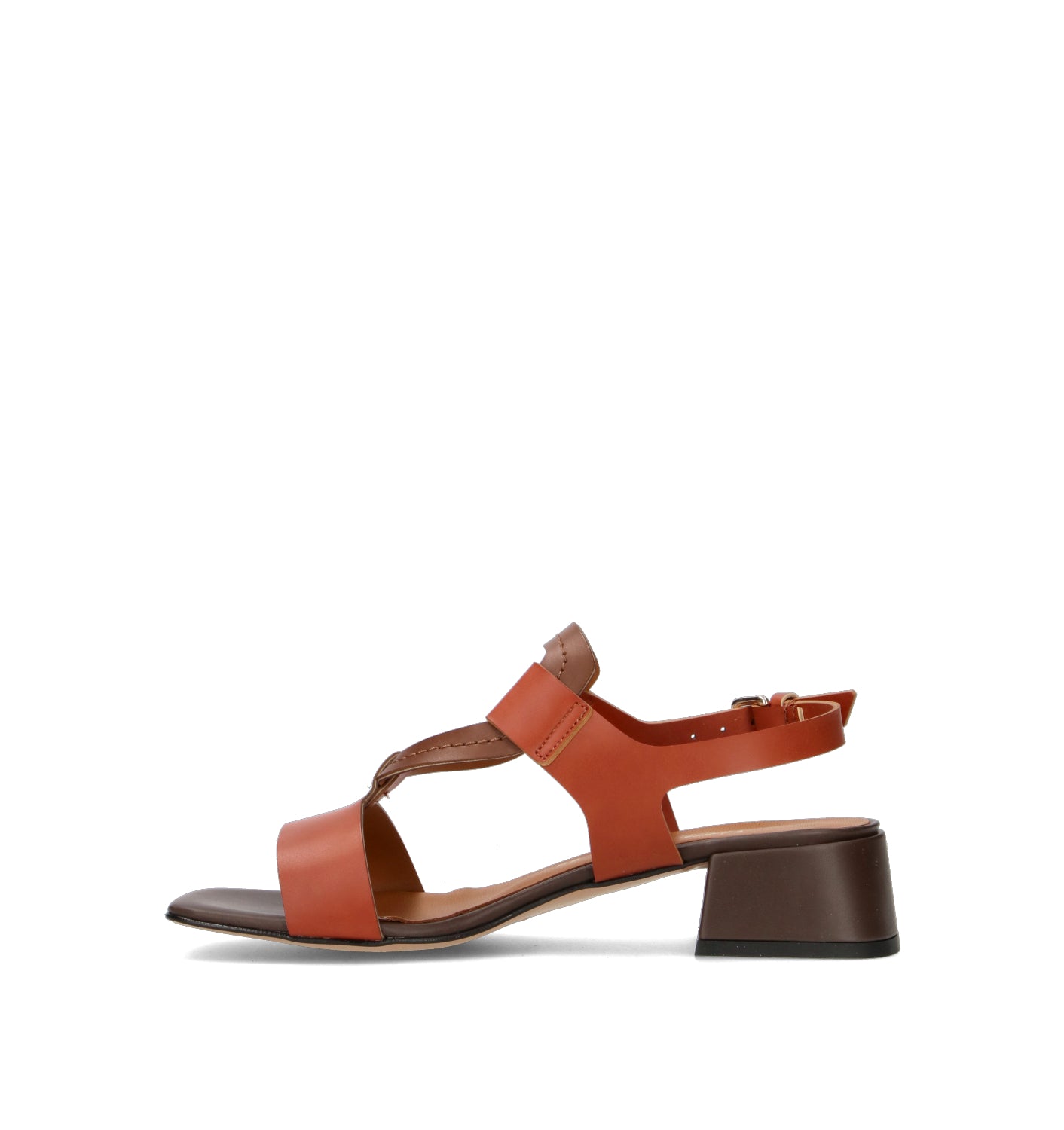 REBECCA VAN DIK Sandalo donna marrone in pelle