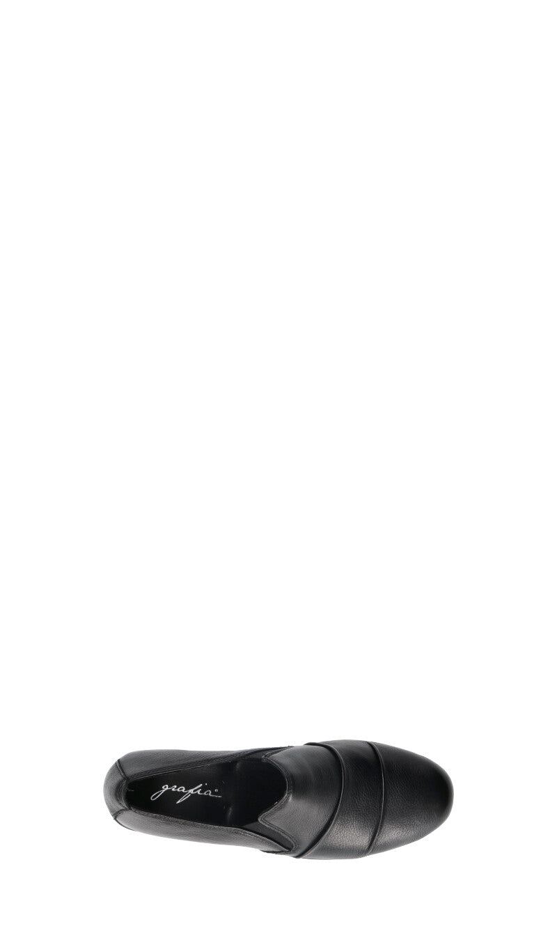 GRAFIA Mocassino donna nero in pelle
