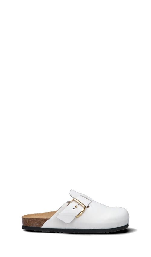 FRAU Ciabatta donna bianca in pelle