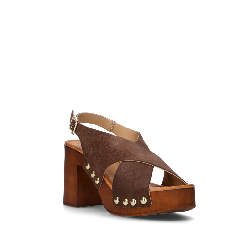 18+ Sandalo donna testa di moro in suede