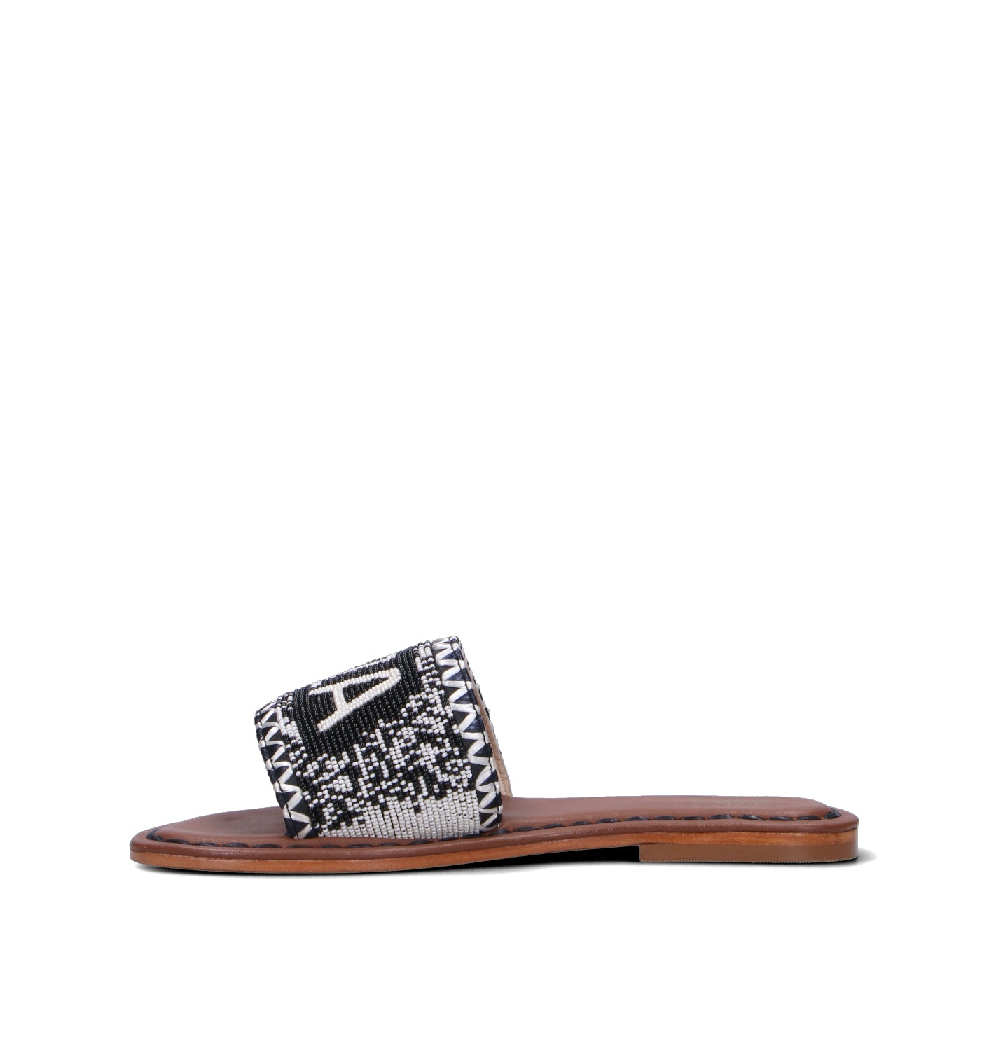 DE SIENA IBIZA Ciabatta donna nera/bianca