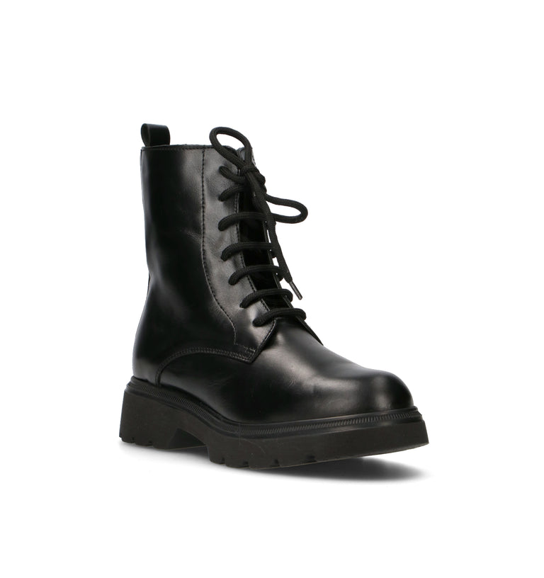 RABARBARO Polacco donna nero in pelle