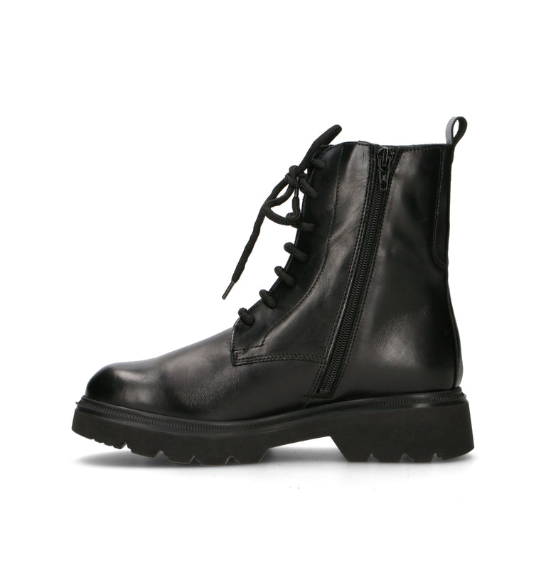 RABARBARO Polacco donna nero in pelle