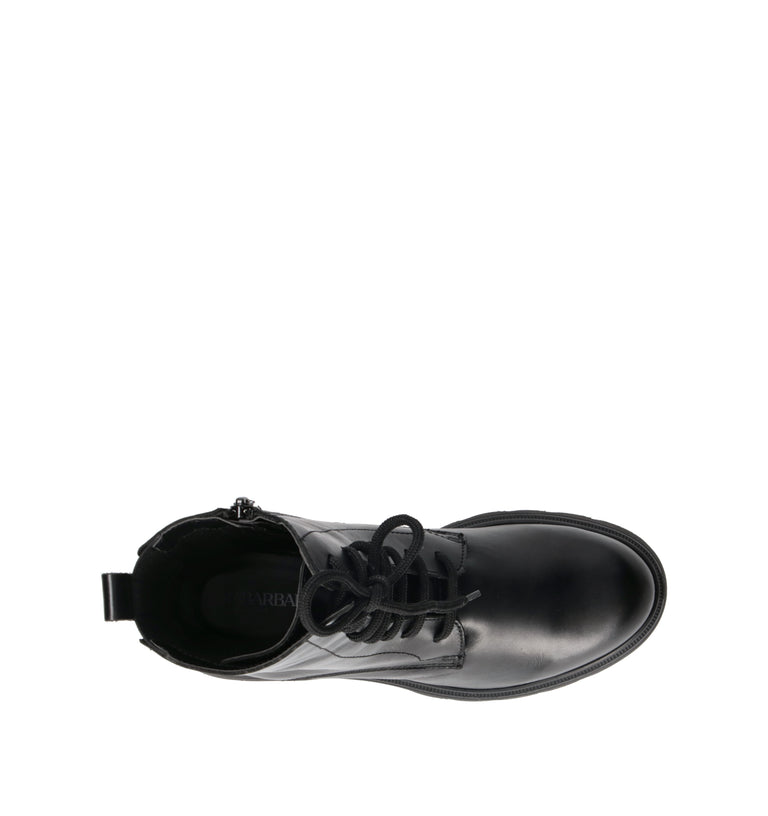 RABARBARO Polacco donna nero in pelle