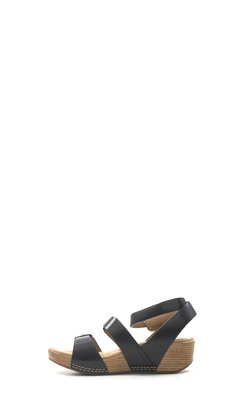 DANSKO Zeppa donna nera in pelle