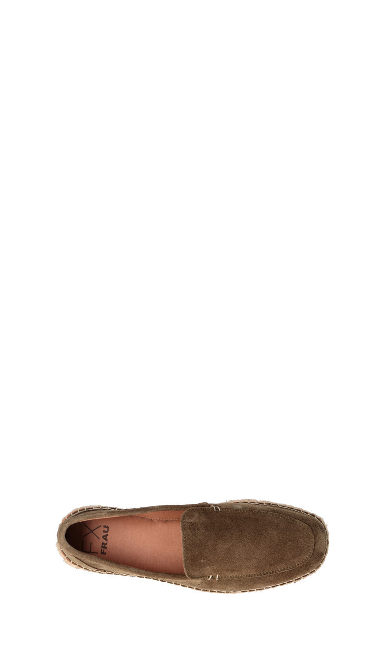FRAU Mocassino uomo verde in suede