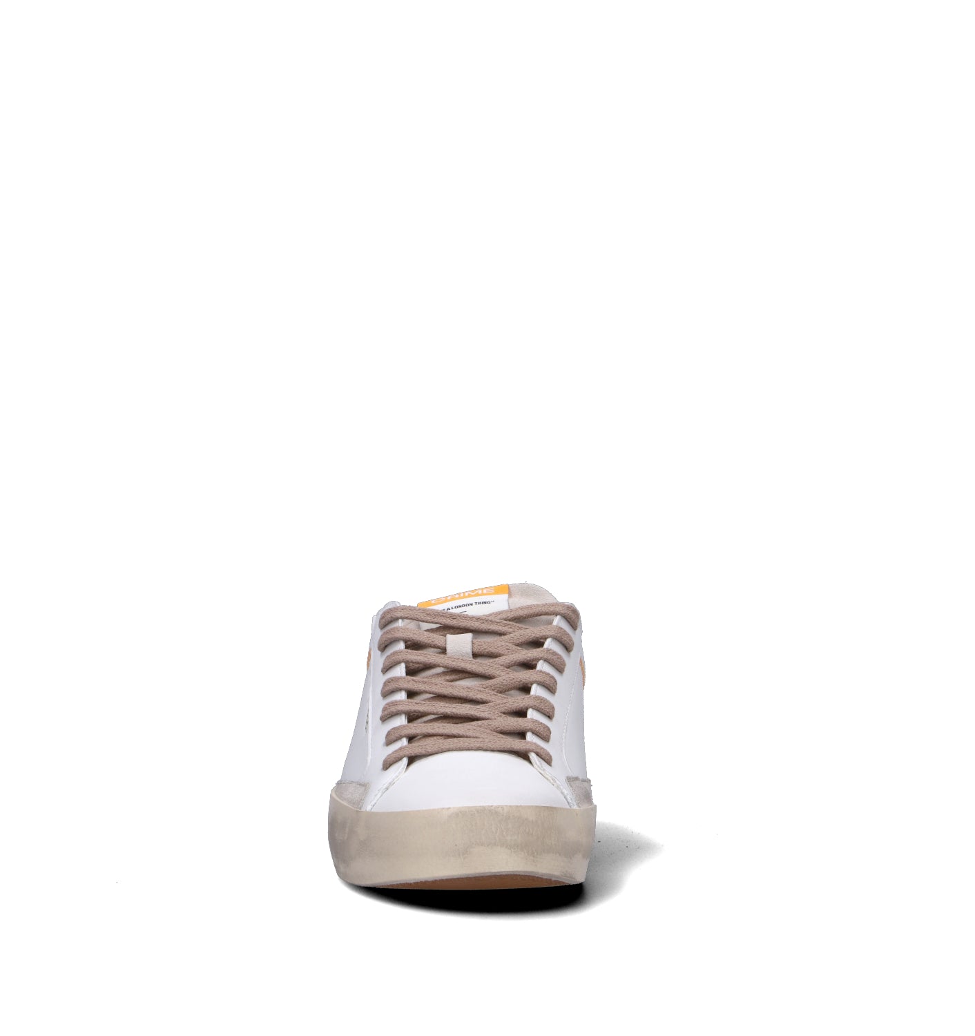 CRIME Sneaker uomo bianca in pelle