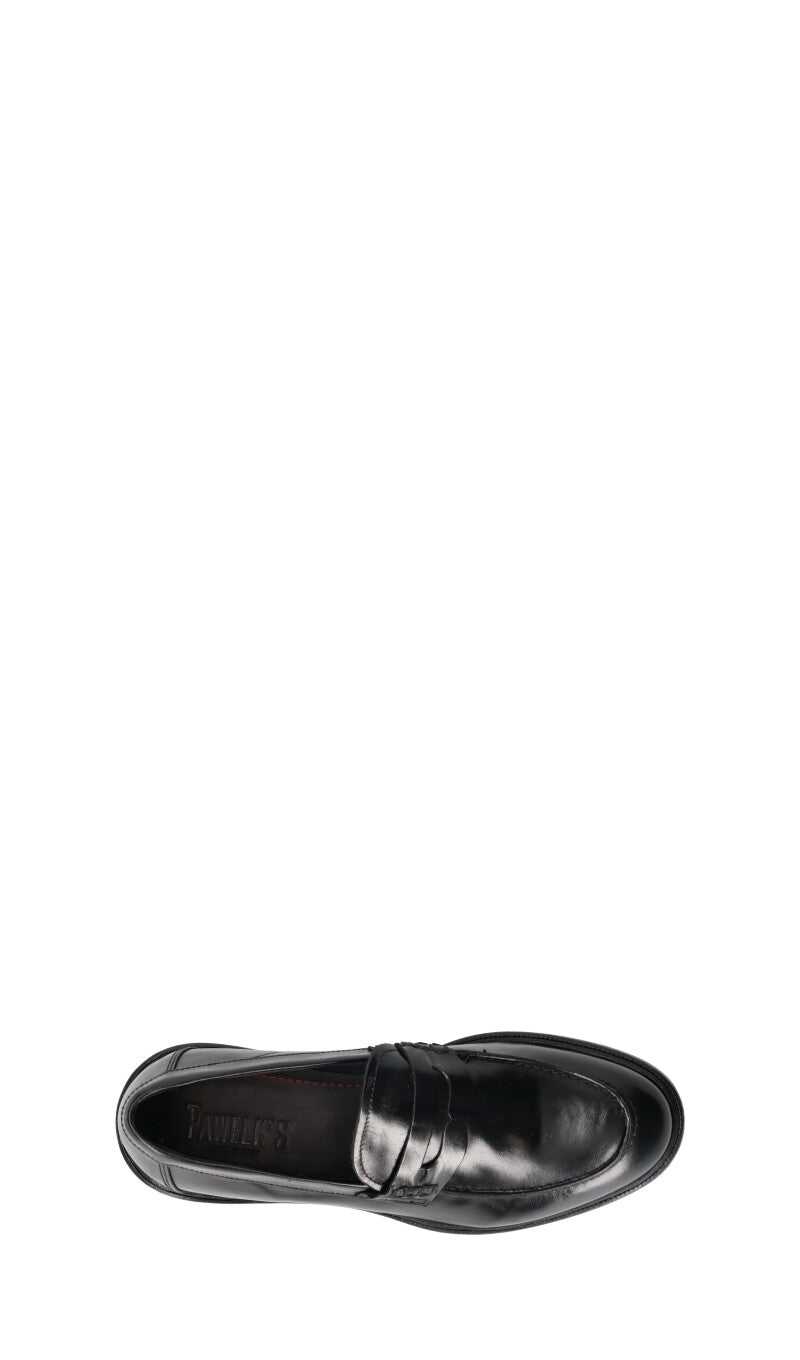 PAWELK'S Mocassino uomo nero in pelle