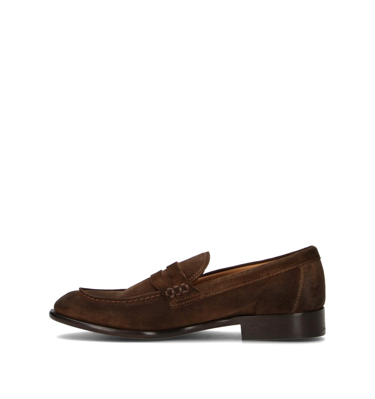PAWELK'S Mocassino uomo cacao in suede