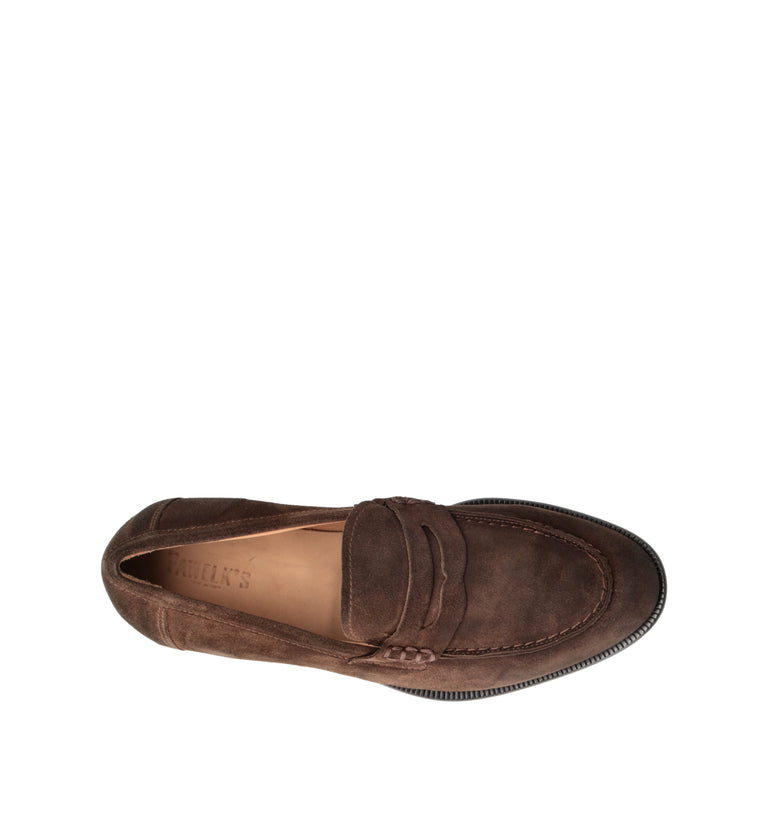 PAWELK'S Mocassino uomo cacao in suede