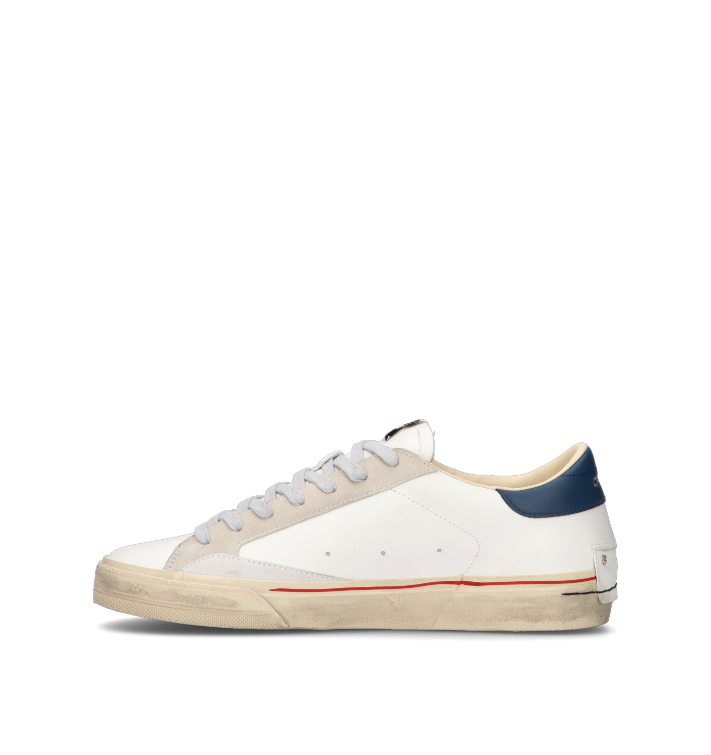 CRIME Sneaker uomo bianca in pelle