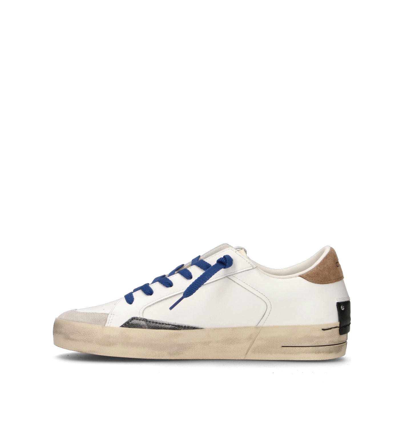 CRIME Sneaker uomo bianca in pelle