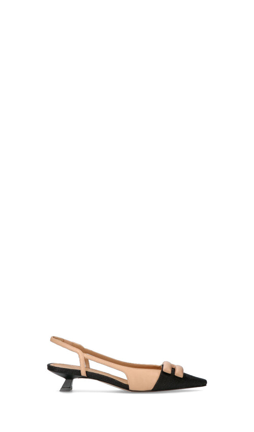 CHANTAL 1962 Slingback donna nera/beige