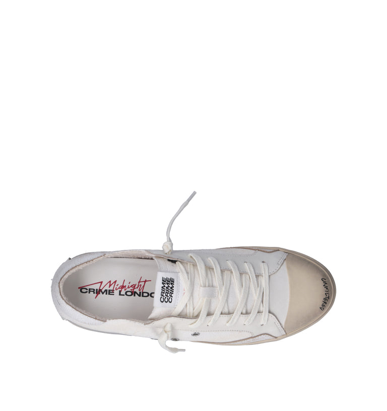 CRIME Sneaker uomo bianca