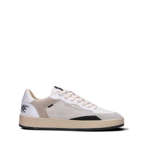 CRIME Sneaker uomo bianca in pelle
