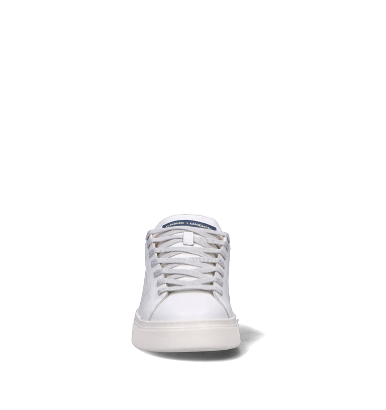 CRIME Sneaker uomo bianca in pelle