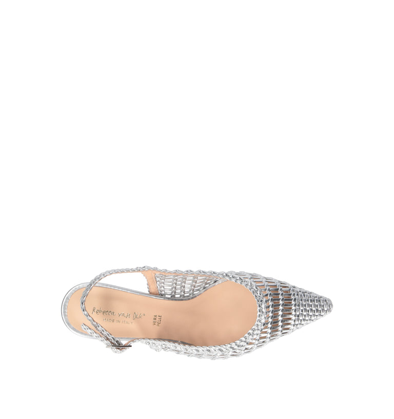 REBECCA VAN DIK Slingback donna argento