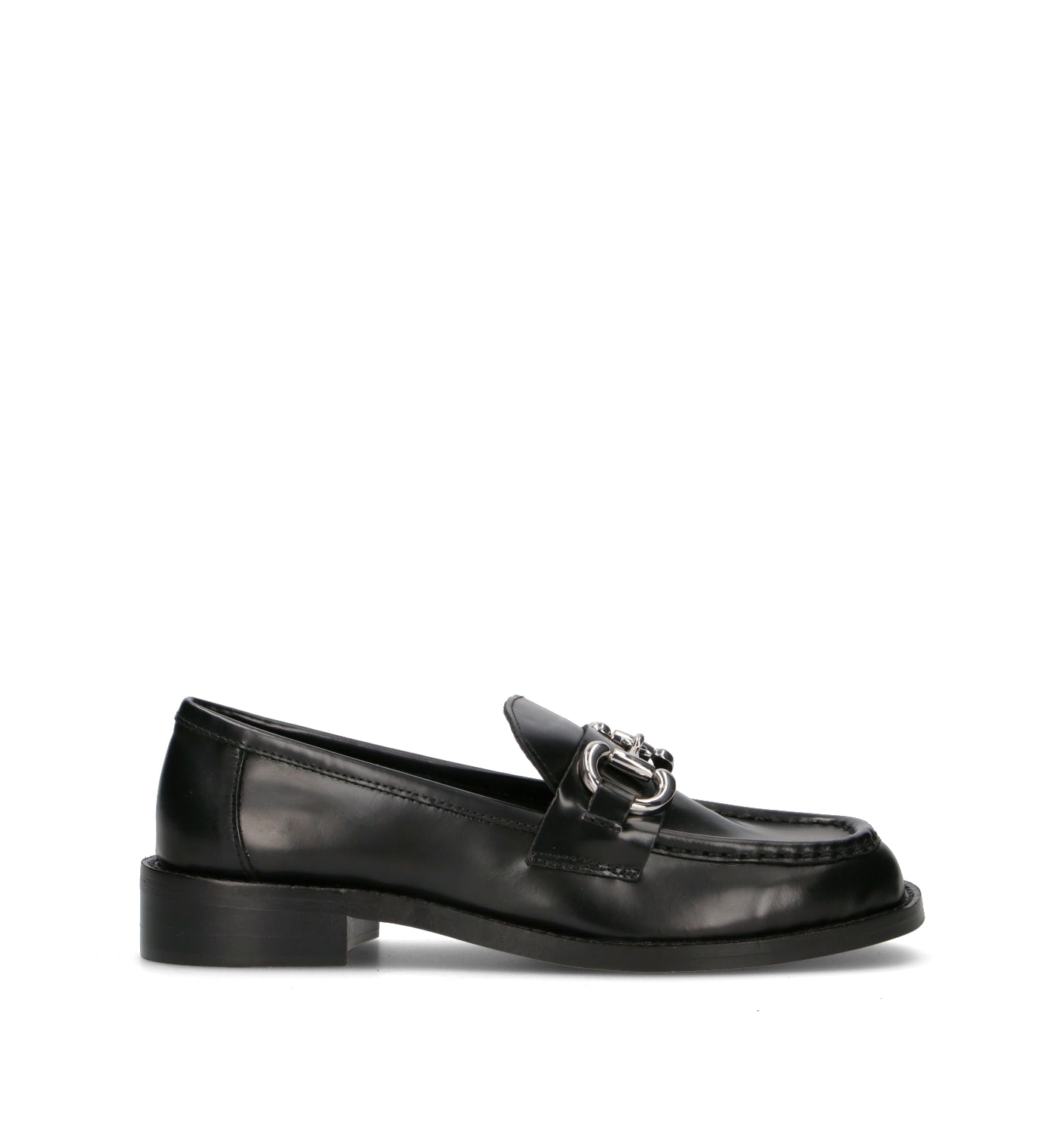 HADEL Mocassino donna nero in pelle