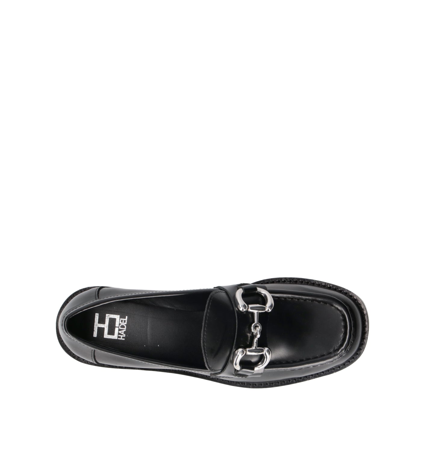 HADEL Mocassino donna nero in pelle