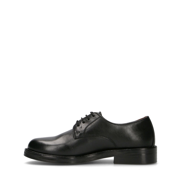 HADEL Stringata donna nera in pelle