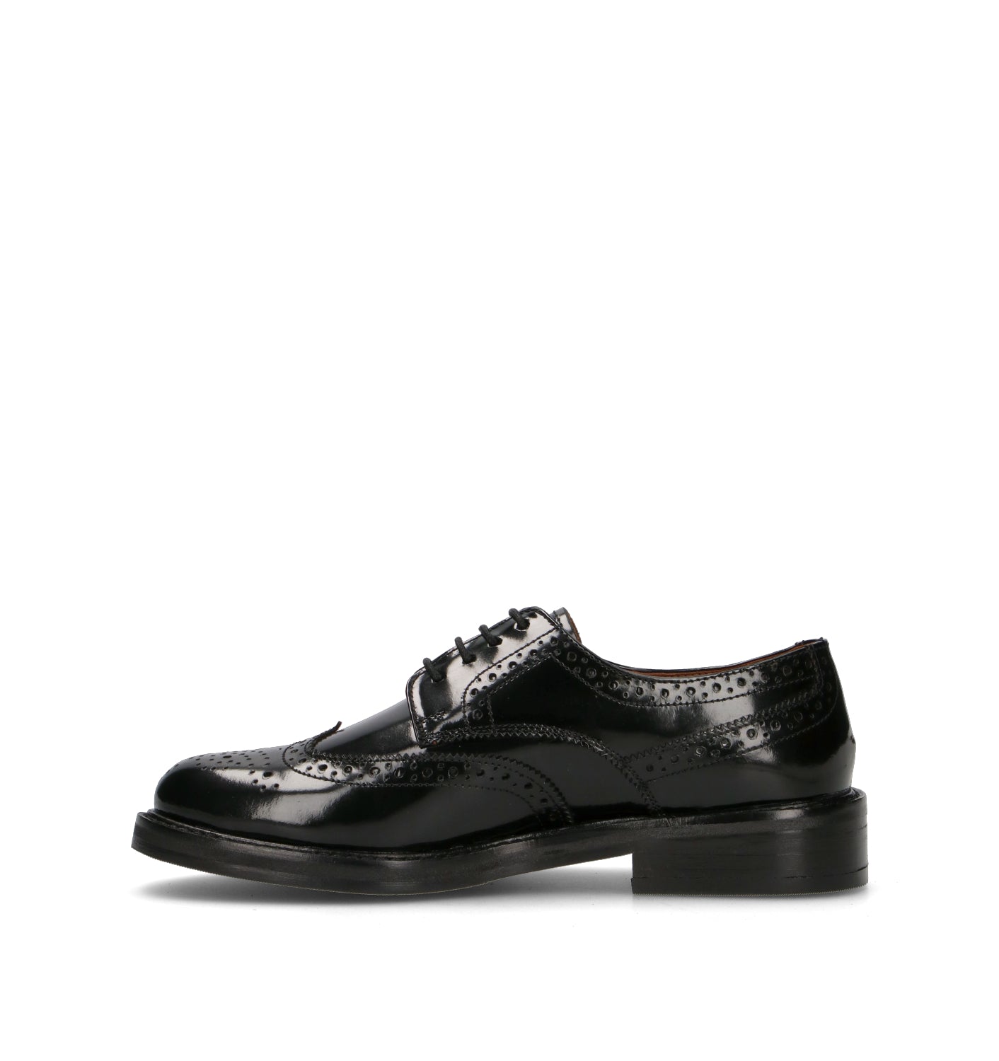HADEL Stringata donna nera in pelle