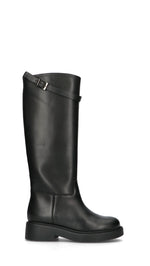 HADEL Stivale donna nero in pelle