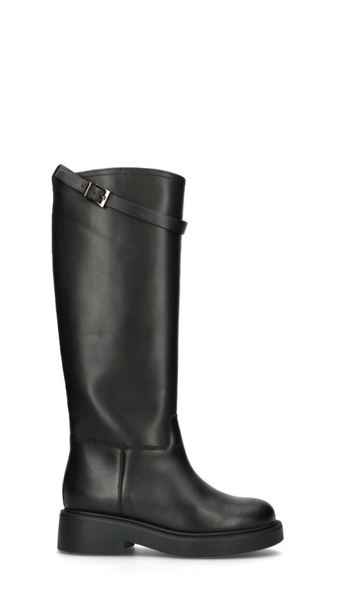 HADEL Stivale donna nero in pelle