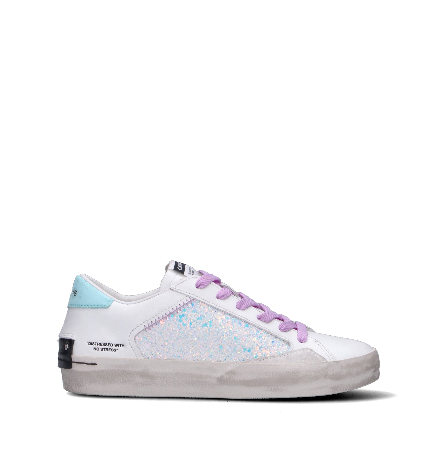 CRIME Sneaker donna bianca in pelle