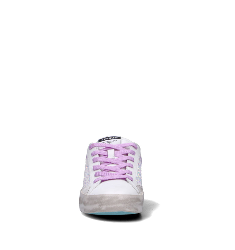 CRIME Sneaker donna bianca in pelle