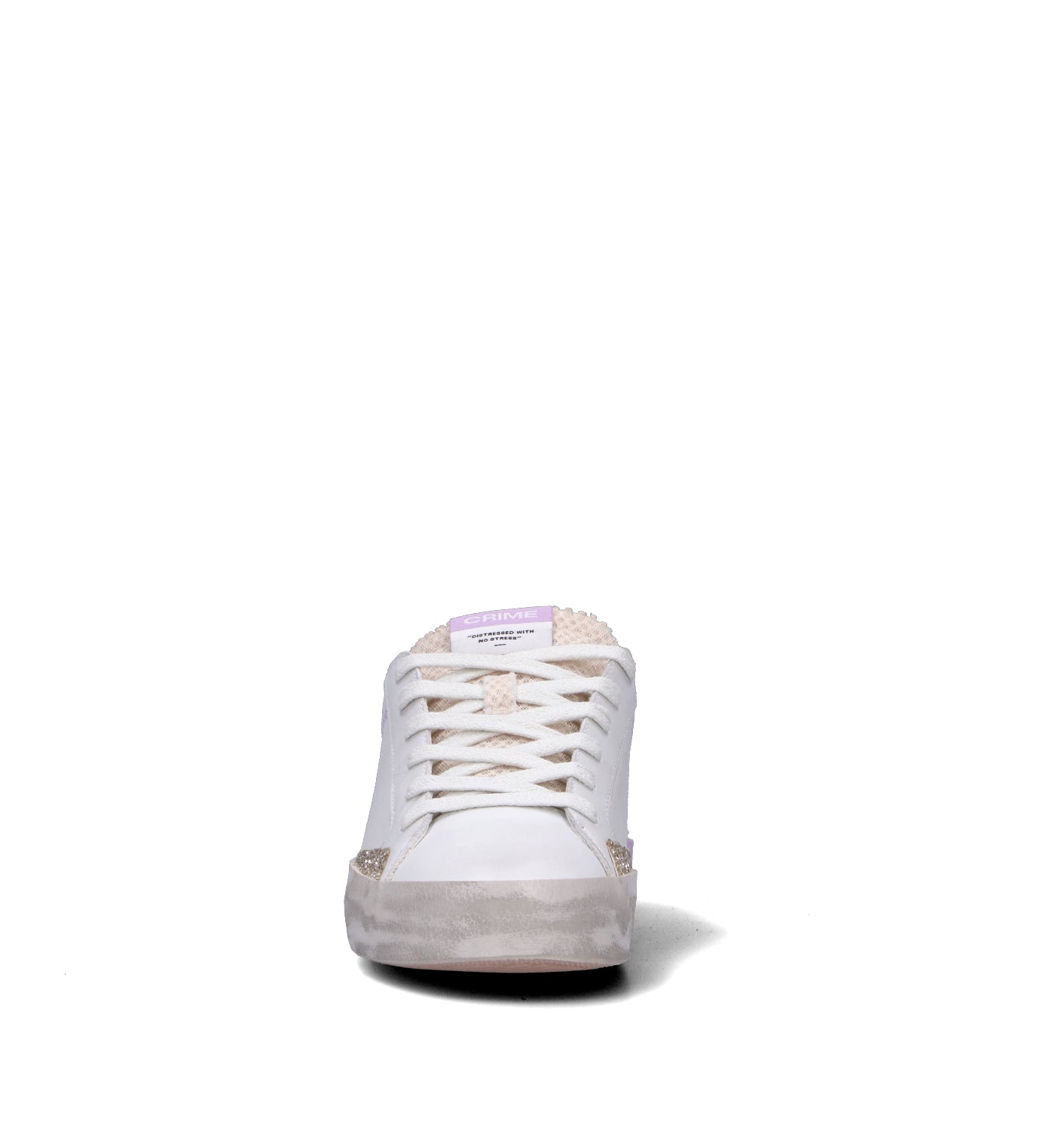 CRIME Sneaker donna bianca in pelle