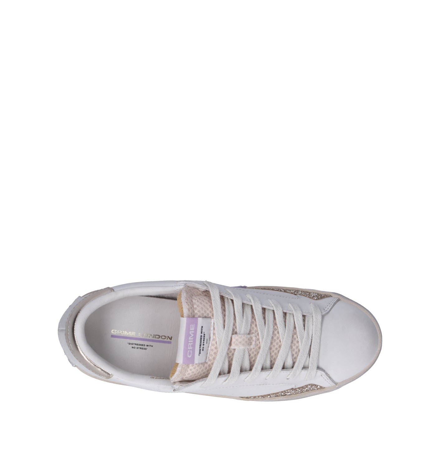 CRIME Sneaker donna bianca in pelle