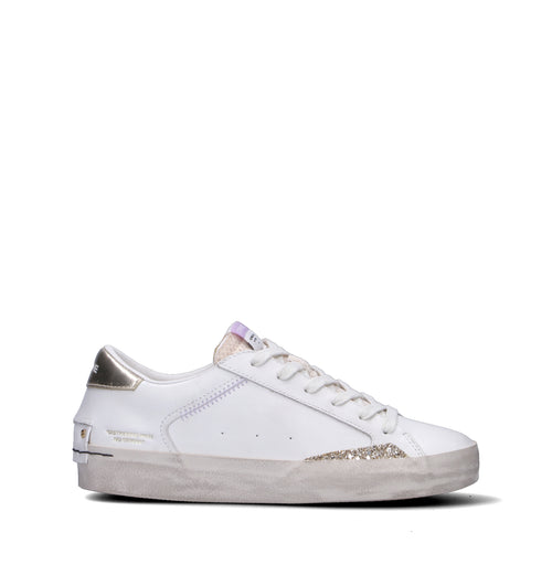 CRIME Sneaker donna bianca in pelle