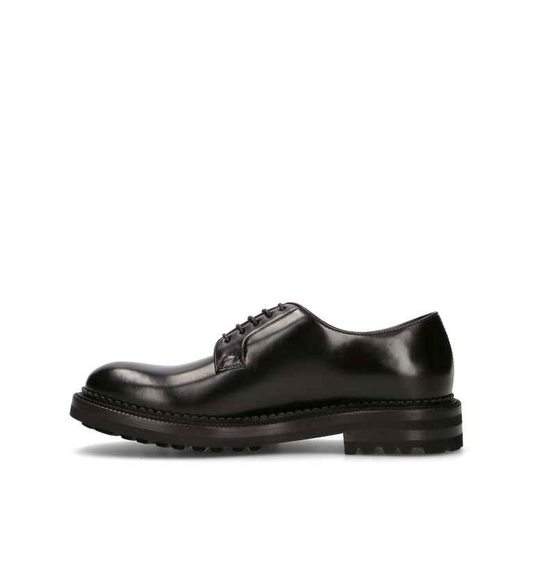 GREEN GEORGE Stringata uomo testa di moro in pelle