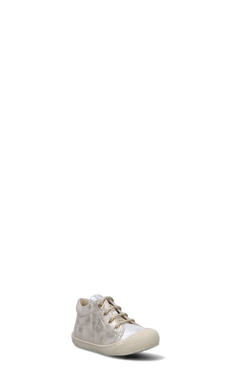 NATURINO Sneaker bimba argento in pelle