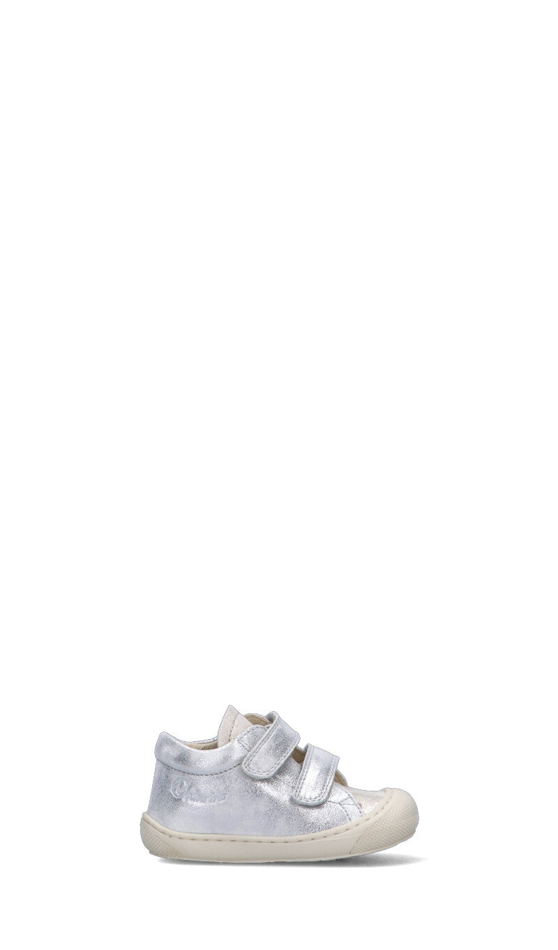 NATURINO Sneaker bimba argento in pelle